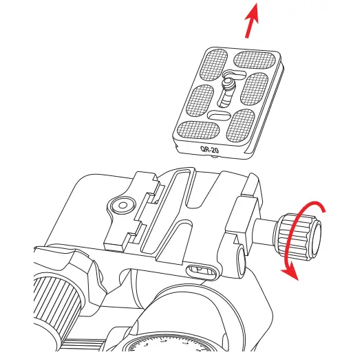 Oben GH3W-15 3-Way Geared Head - Figrue 3