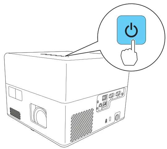 EPSON HA14A LCD Projector - Plug in the projector 2
