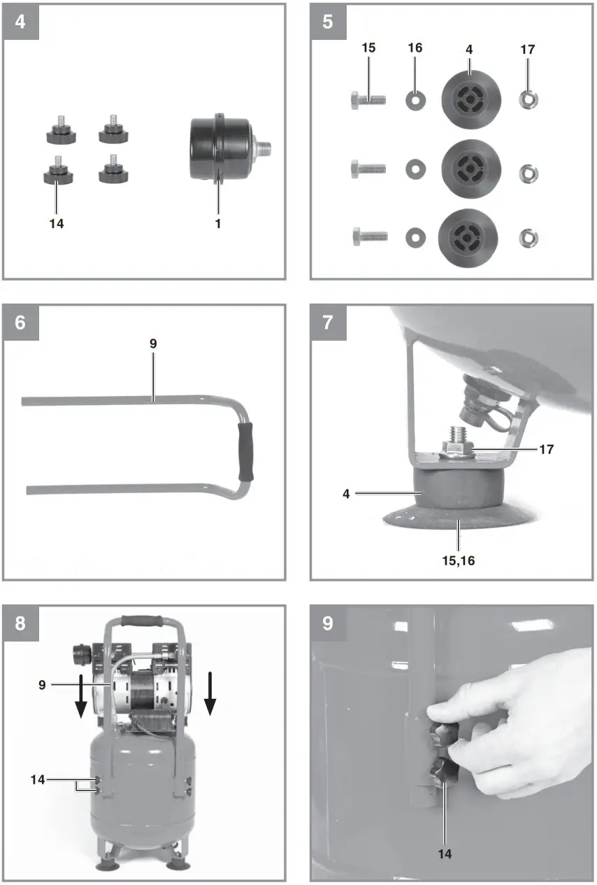 Einhell TE AC 24 Silent Oil Free Air Compressor - Figure 2