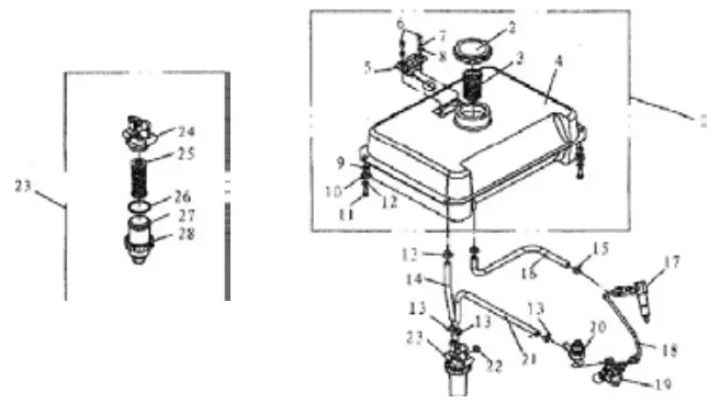 Promate 7000D Air-Cooled Diesel Generator - Fuel System