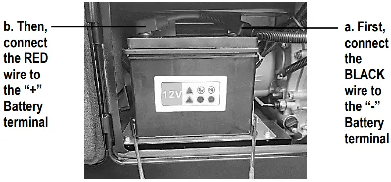 Promate 7000D Air-Cooled Diesel Generator - battery terminals