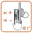 Tranya X2 Wireless In Ear Headphones Earbuds - button 2