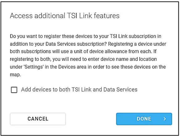 TSI LINK Account Registration - overview 11