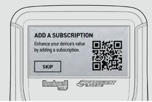 Bushnell 501000 Launch-Pro User Manual - ADD A SUBSCRIPTION