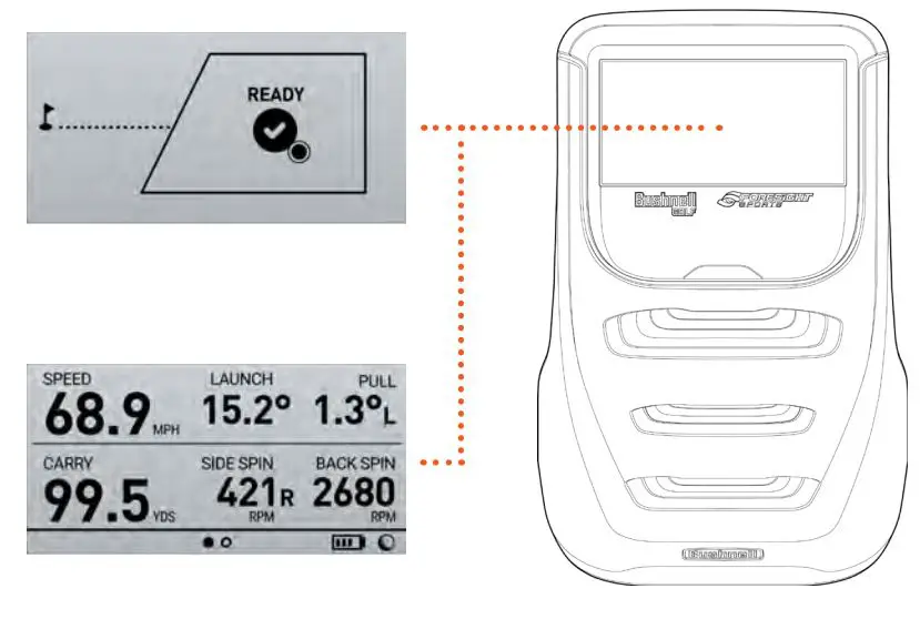Bushnell 501000 Launch-Pro User Manual - After hitting the ball, the Launch Pro records your speed
