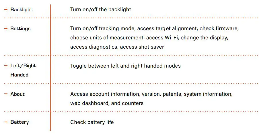 Bushnell 501000 Launch-Pro User Manual - Quick Settings Explained