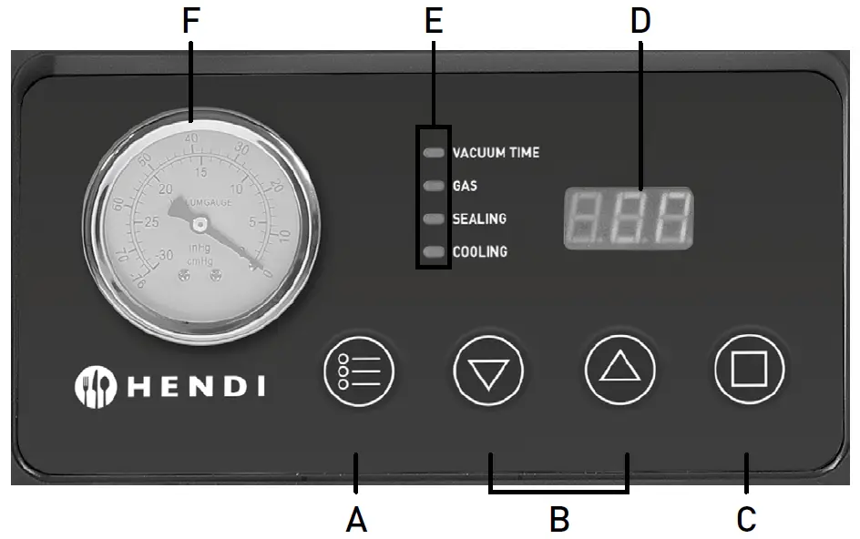 HENDI Vacuum Chamber Packaging Machine Profi Line 410 main parts-1