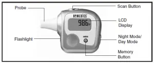 Homedics TT-200 Deluxe Instant Ear Thermometer User Manual