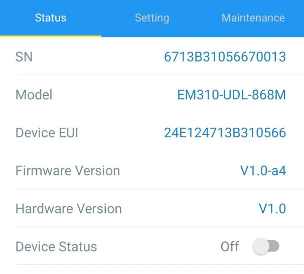 Milesight EM310-UDL Ultrasonic Distance-password