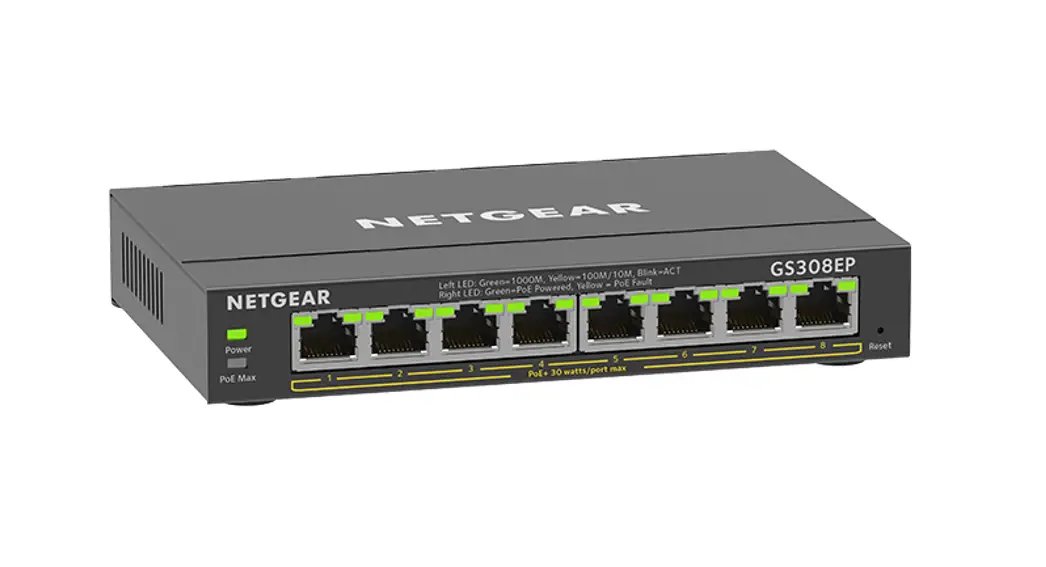 Netgear Gs308ep 8-port Gigabit Ethernet Smart Managed Plus Switch With Poe+ Installation Guide