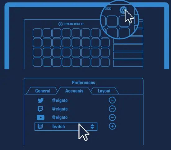 elgato 20GAT9902 Stream Deck XL- social media accounts