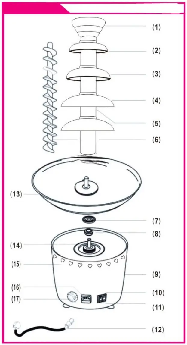 ggm gastro SBCH5 Chocolate Magic Fondue Fountain - fig4