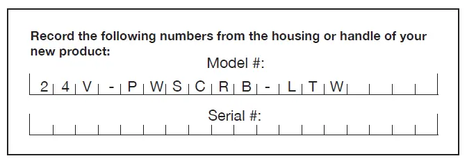 Model + Serial Numbers