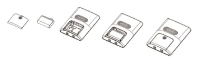 HUMANTECHNIK 25800 Door Monitor System - Inserting the power pack