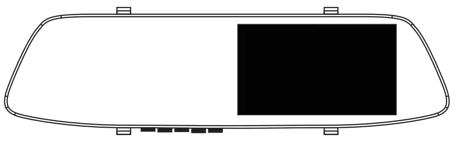 TOGUARD CE13 Dual Lens Rearview Mirror Dash Cam -