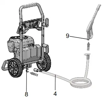 greenworks pro GPW2200-1 Electric Pressure Washer - PRESSURE HOSE
