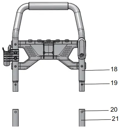 greenworks pro GPW2200-1 Electric Pressure Washer - UPPER HANDLE