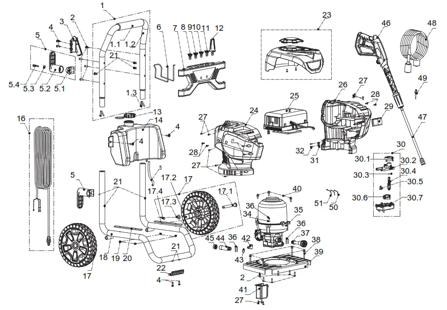 greenworks pro GPW2200-1 Electric Pressure Washer - VIEW