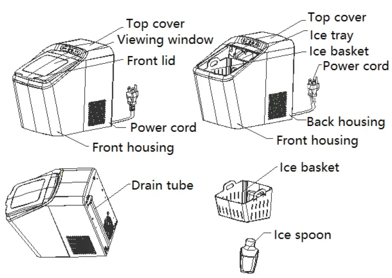 COSTWAY FP10032US Ice Maker 1