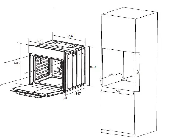 ARTUSI AO676B 60cm Electric Built-In Oven fig-3