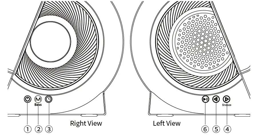 SUNSKY WD-200 Wireless Charging Clock Speaker FIG 2