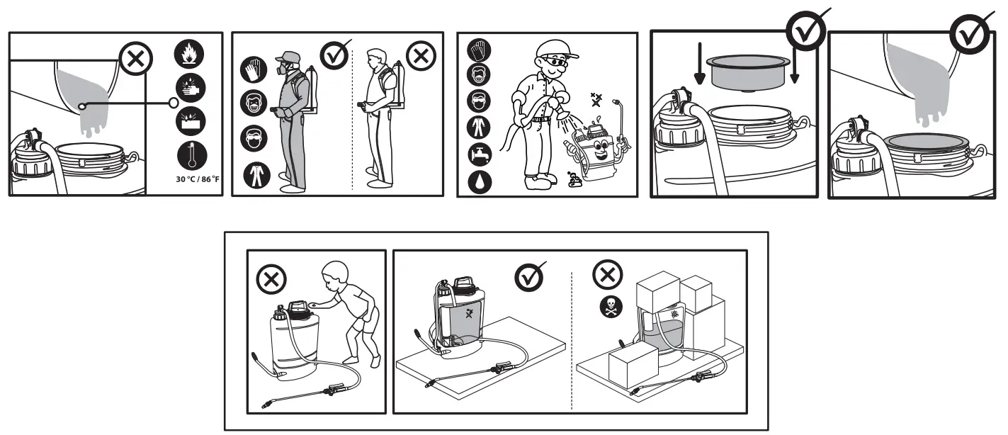 ECHO MS-5010BP 5 Gallon Backpack Manual Sprayer - manual carefully