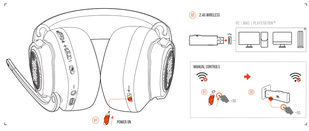 JBL Quantum 600 Wireless Headphone - CONNECT