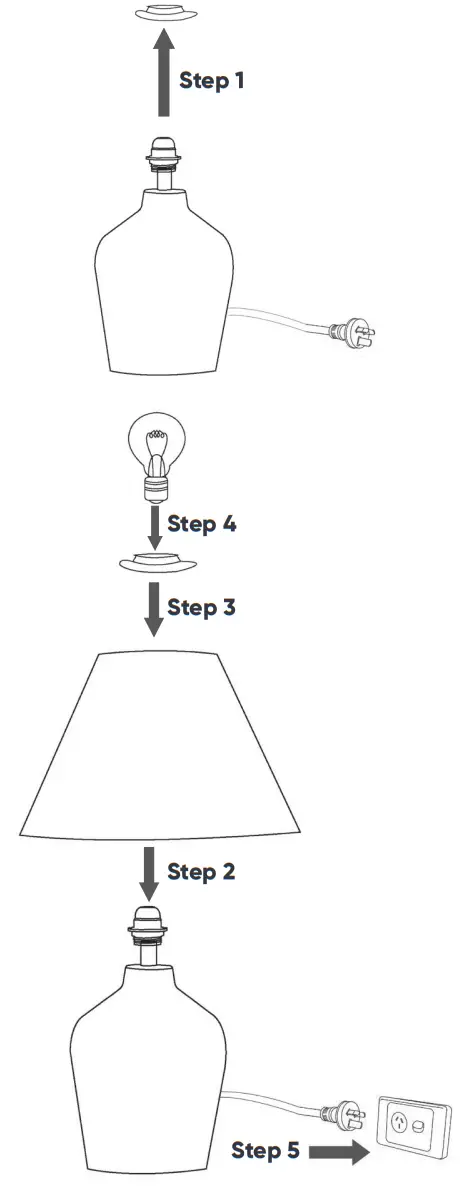 kogan MBLIBTHECLA Hermes Ceramic Table Lamp - fig 1