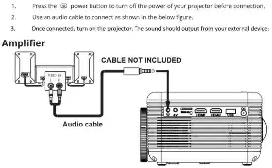 FIG 21 CONNECT AUDIO OUTPUT
