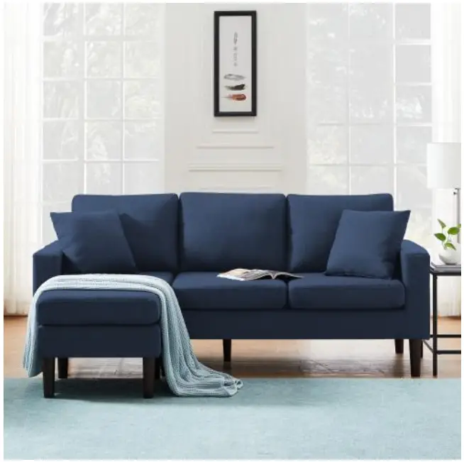 Aoibox SNMX914 72 Inch W Square Arm Fabric L Shaped Reversible Sectional Sofa-fig3