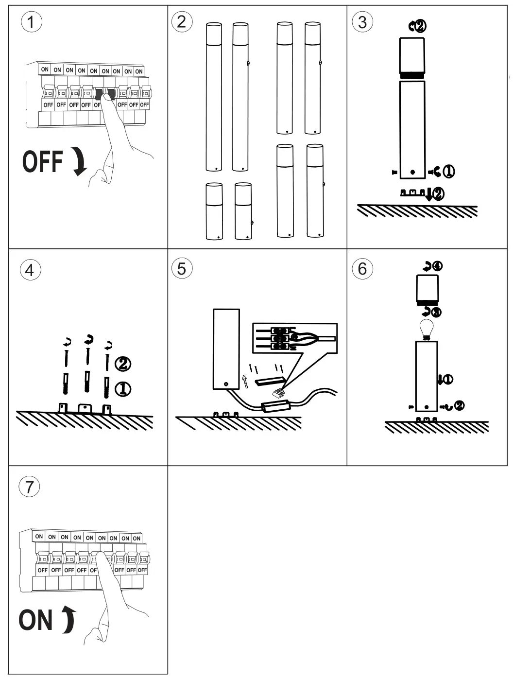 AVIDE ATHENS POST LAMP SERIES - figure 1-7