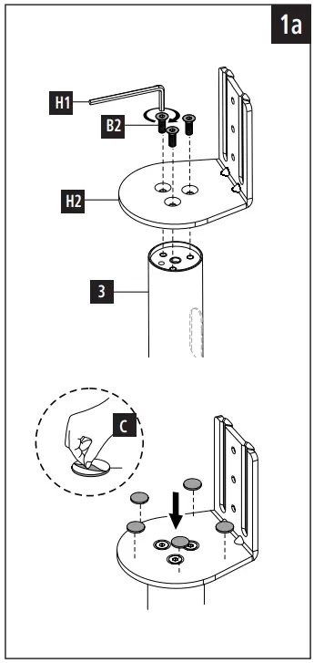 00118493 Full Motion Dual Monitor Arm Assembly illustration