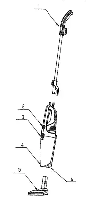 Quest 44829 2-in-1 Upright Handheld Vacuum Cleaner FIG 1