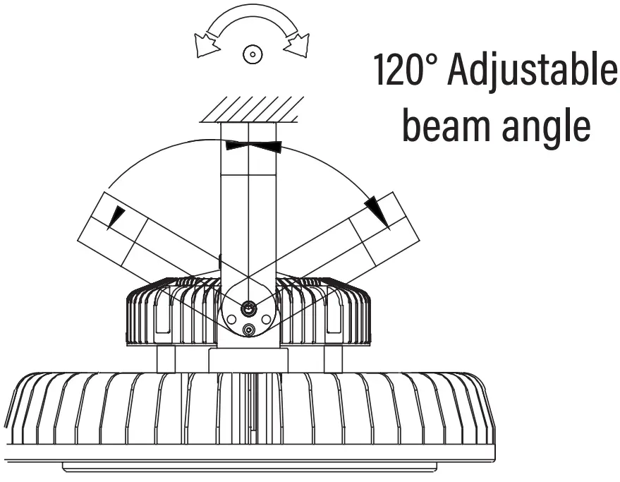 NOVALUX 90306 248W LED Compass High Bay Light - BRACKET INSTALLATION 3