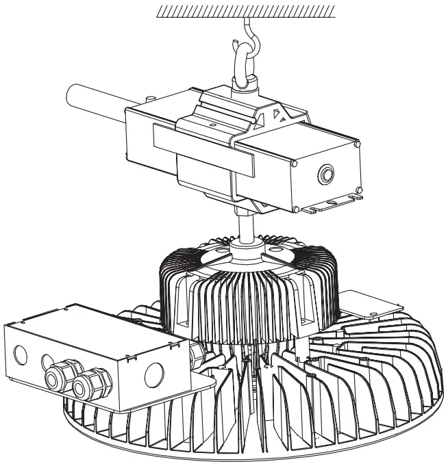 NOVALUX 90306 248W LED Compass High Bay Light - EMERGENCY DRIVER INSTALLATION 2