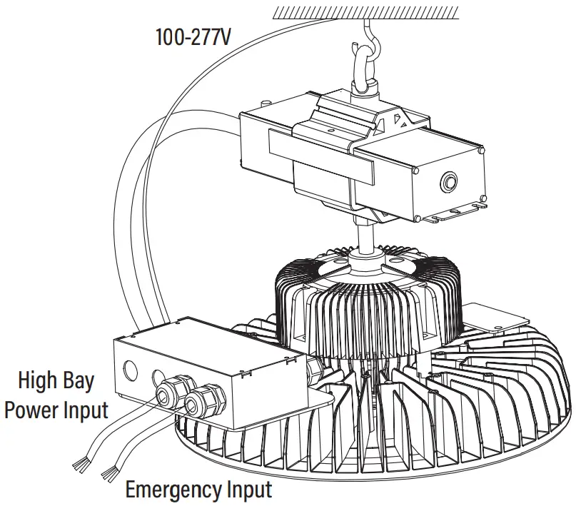 NOVALUX 90306 248W LED Compass High Bay Light - EMERGENCY DRIVER INSTALLATION 3