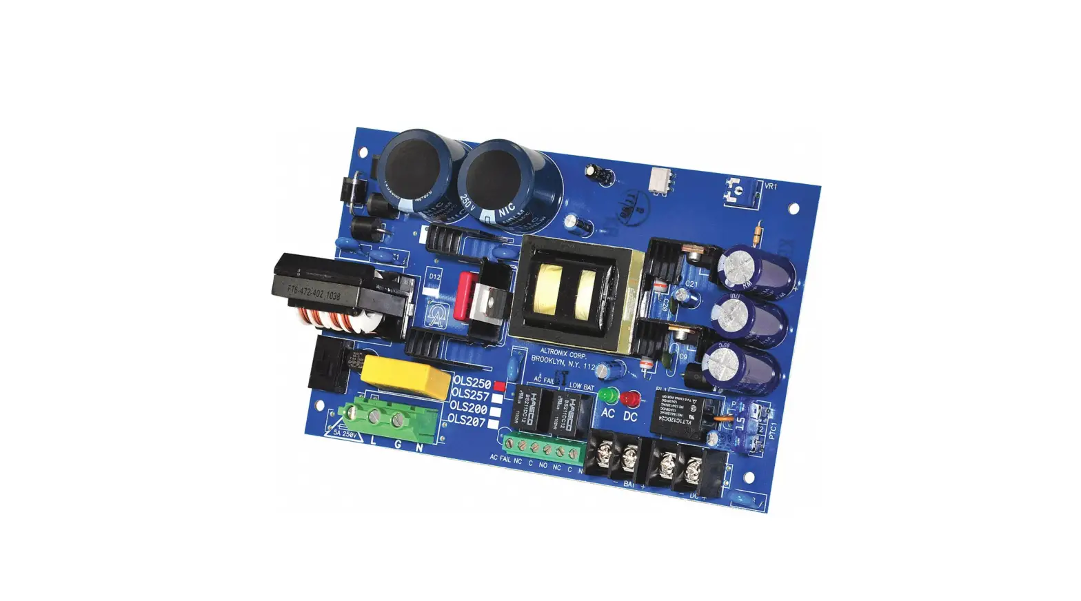 Altronix Ols250 Off-line Power Supply Charger Installation Guide