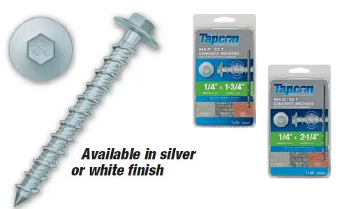 Tapcon Concrete Anchors 12