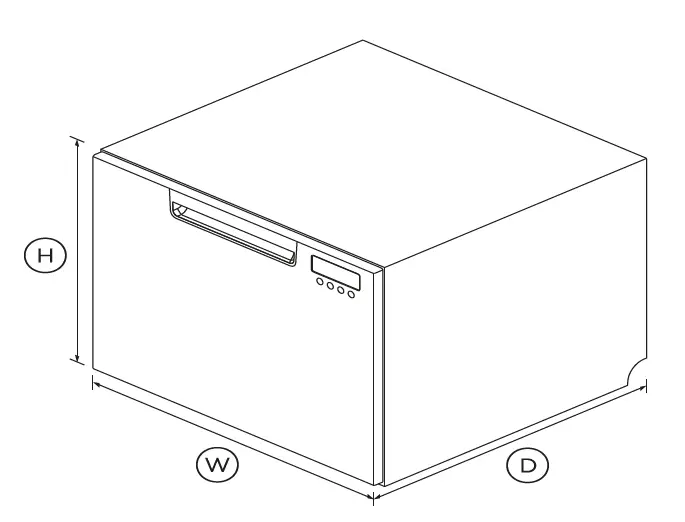 FISHER-PAYKEL-DD24SCTB9N-Sanitize-Tall-Single-Dish-Drawer-Dishwasher-fig-1