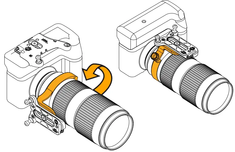 SPIDER PRO Camera Holster -A CAMERA EQUIPPED WITH A VERTICAL GRIP