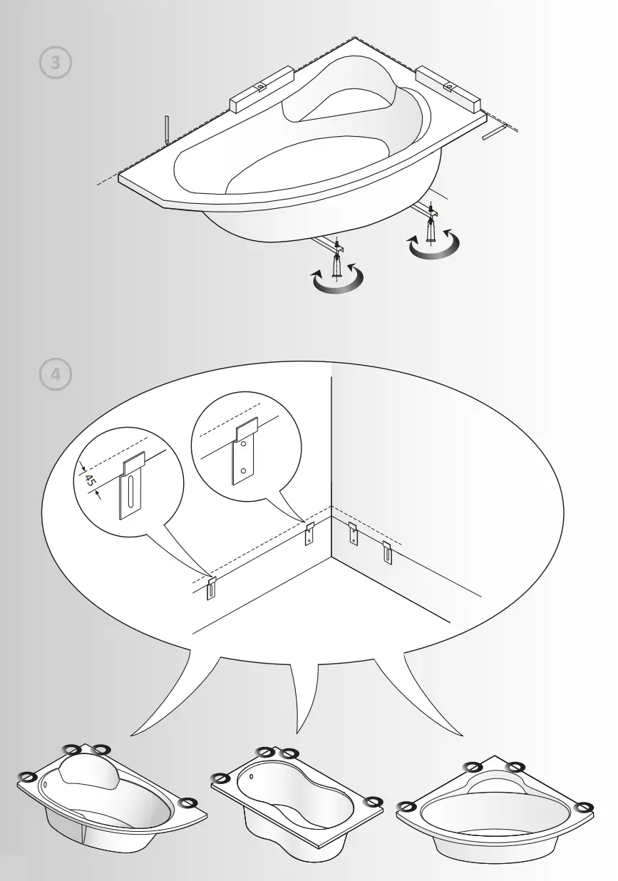 cersanit P WP SMARTx170 LNL 170x80 Acrylic Bath - fig 4
