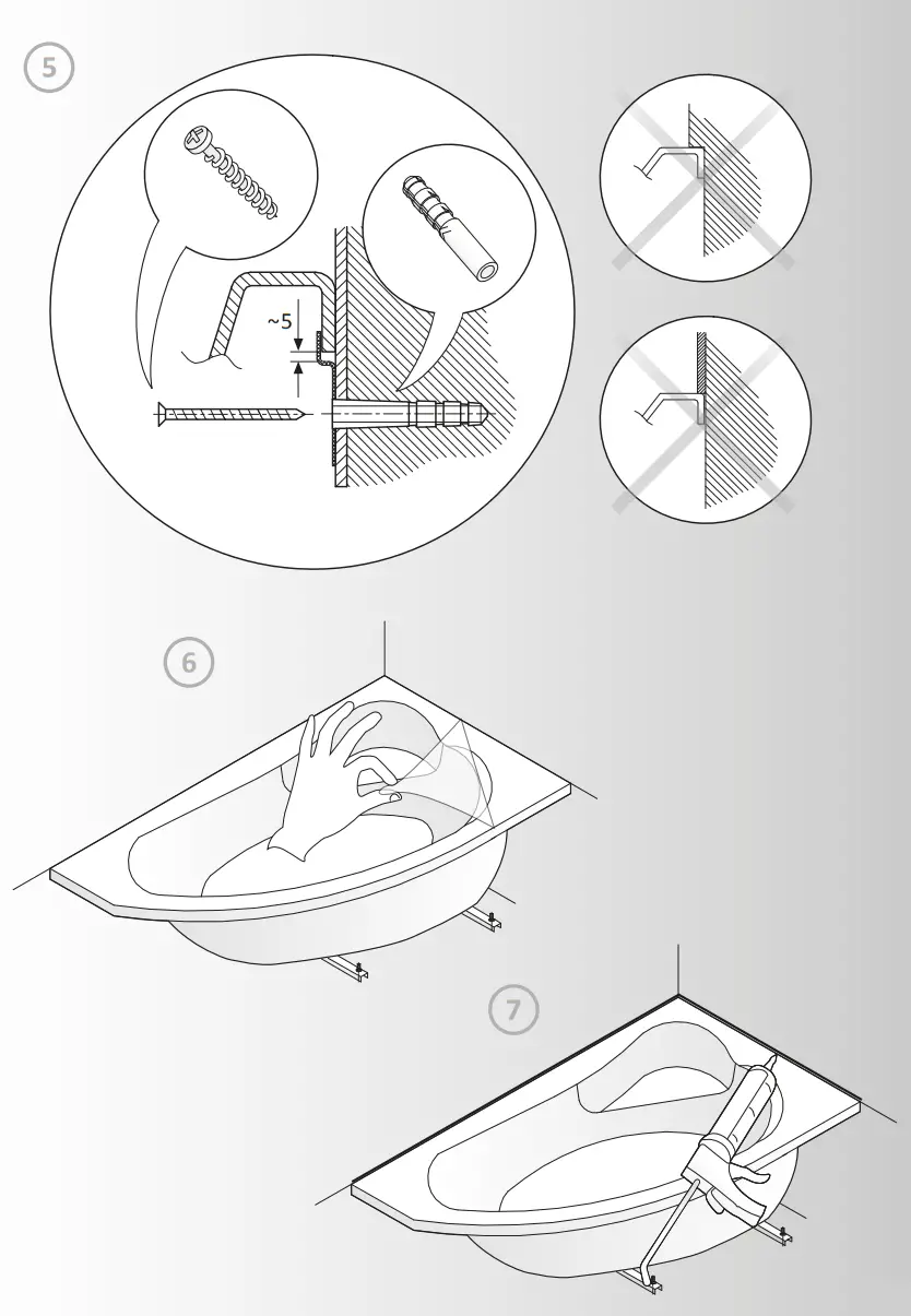 cersanit P WP SMARTx170 LNL 170x80 Acrylic Bath - fig 5