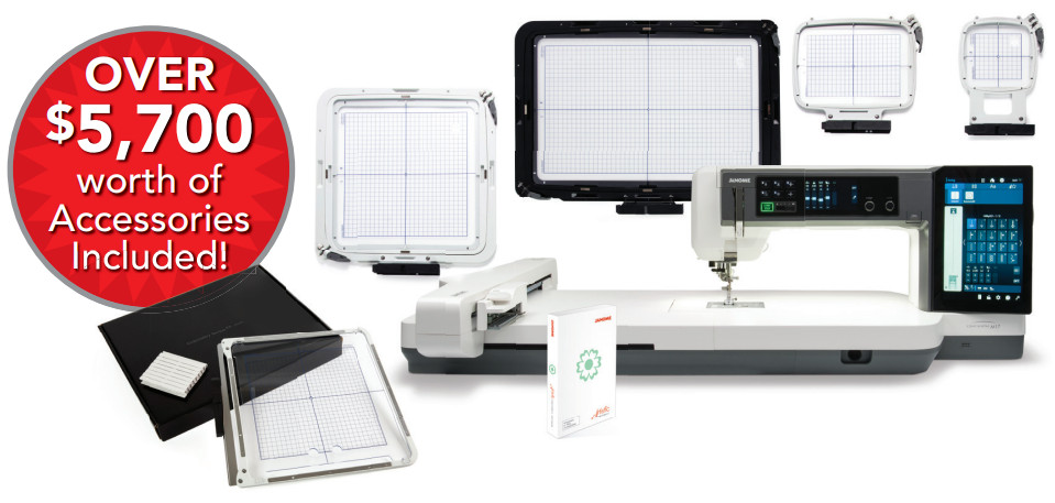 JANOME Continental M17 Sewing and Embroidery Machine - 1