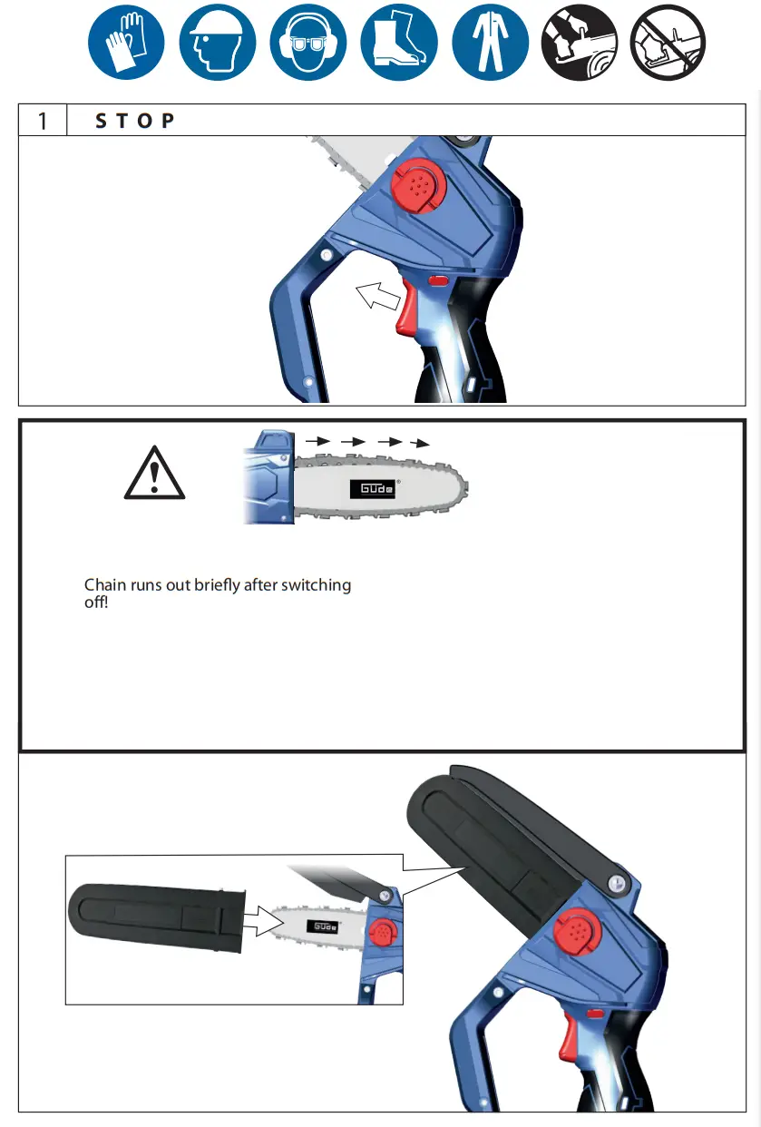 Gude MK 18 201 05 Mini Cordless Chainsaw-fig14