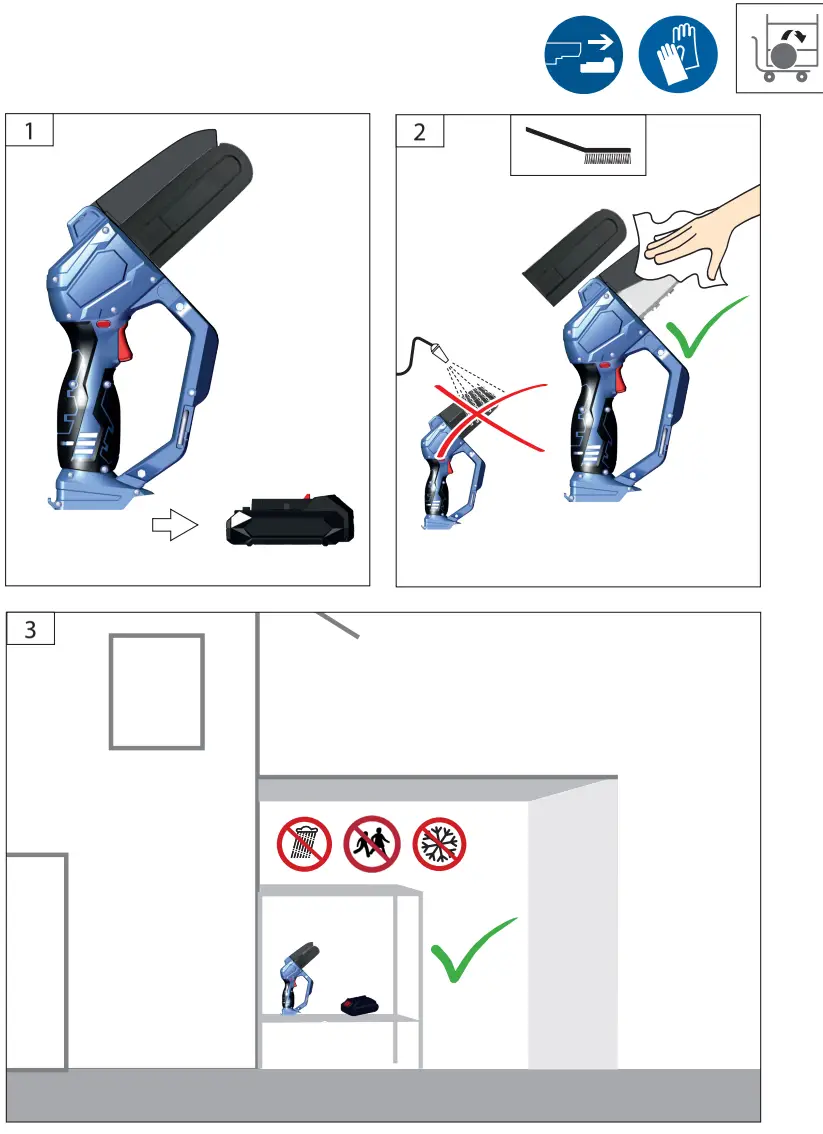 Gude MK 18 201 05 Mini Cordless Chainsaw-fig16