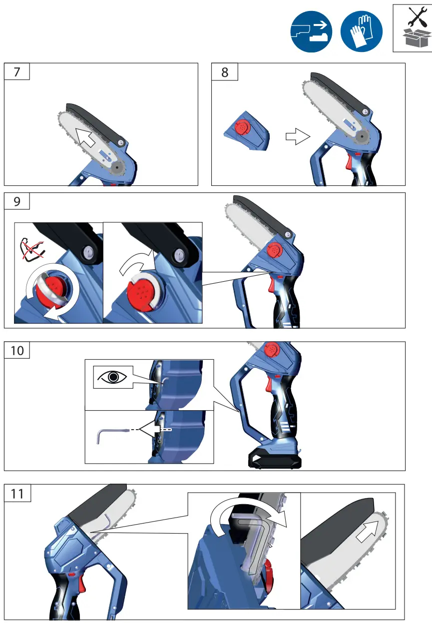 Gude MK 18 201 05 Mini Cordless Chainsaw-fig4