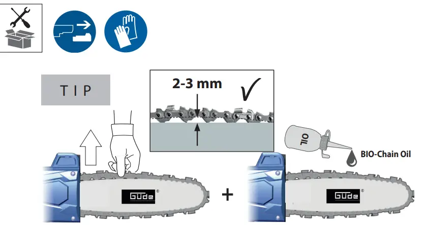 Gude MK 18 201 05 Mini Cordless Chainsaw-fig5