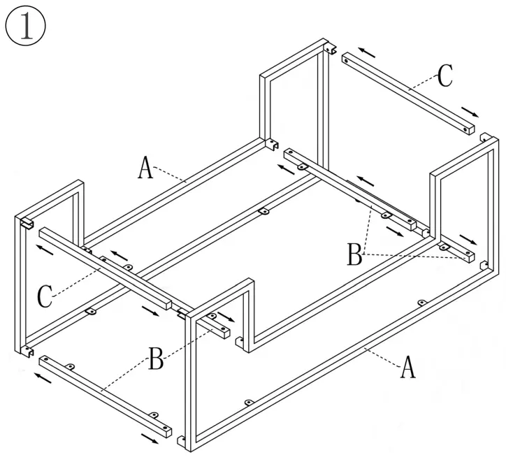 ANBAZAR 02414ANNA B Rectangle Wood Top Coffee Table-fig2