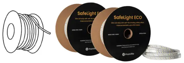 Promitto LIGHTING Safelight Eco 2x25m LED Strip 4000K - Product information