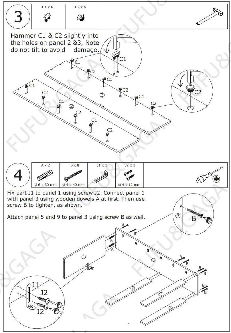 FUFU GAGA LJY-KF200200-01 14 Pair Brown Composite Shoe Cabinet - Figure 5